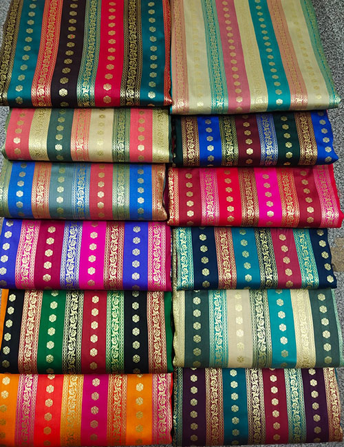 Banarasi Katan Silk Pestal Shade Brocade Fabric