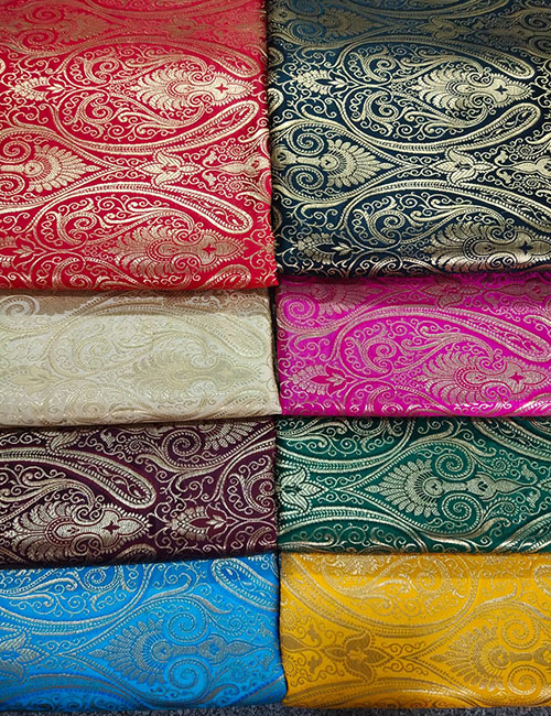 Katan Silk Gold Jamawarl Banarasi Brocade Fabric