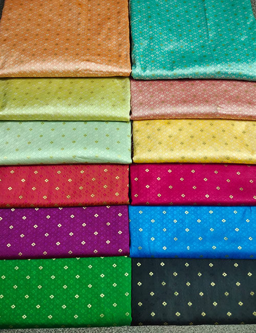 Katan Silk Gold Motifs & tanchuyi Weaved Banarasi Brocade Fabric