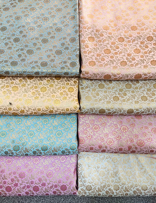 Katan Silk Light Shade Banarasi Brocade Fabric