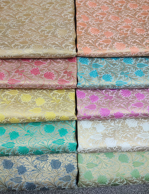 Banarasi Katan Silk Resham Meena Weaved Brocade Fabric