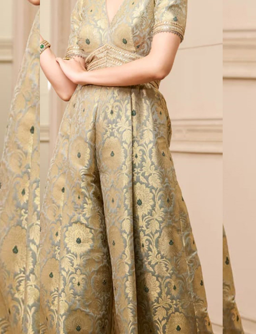 Banarasi Katan Silk Pakija Brocade Fabric
